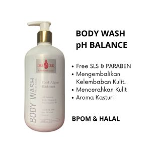 Dare & Dear Natural Body Wash Non SLS Body Wash Wangi Tahan Lama Aroma White Musk Melembabkan Badan